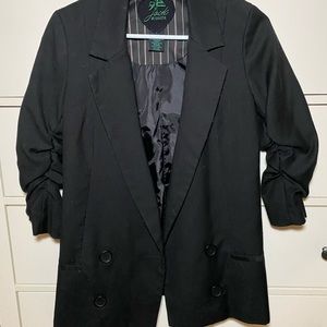 Black Dress Jacket Long Sz. M